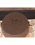 Japanese Meiji Period 1900s Distressed Iron Cooking Pot with Foliage Motifs-7. Asian & Chinese Furniture, Art, Antiques, Vintage Home Décor for sale at FEA Home