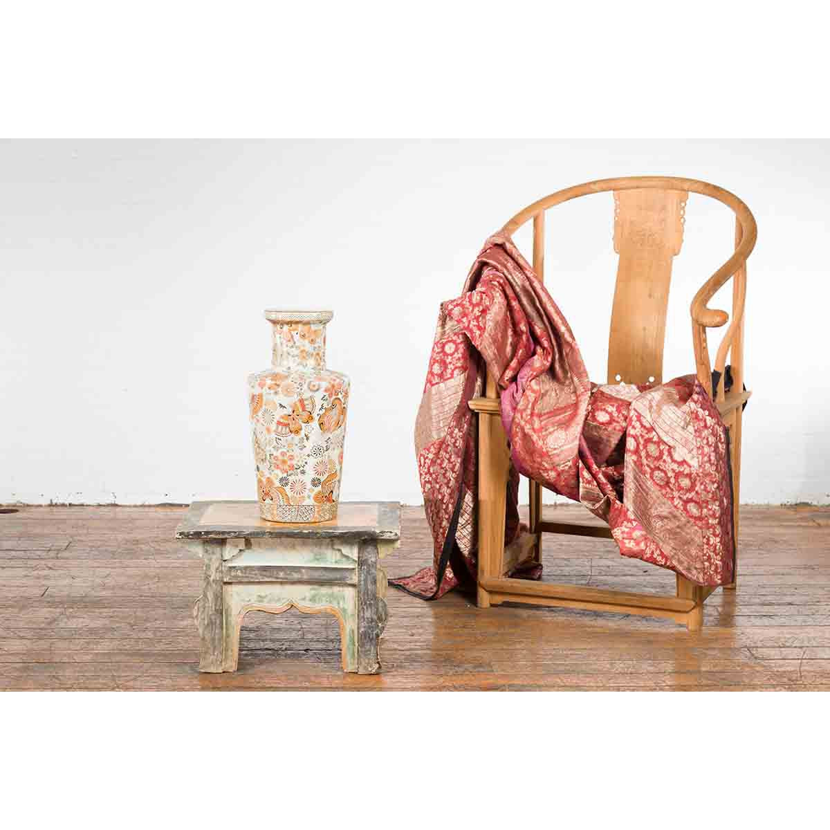 Petite Ming Dynasty Glazed Pedestal with Polychrome Finish-3. Asian & Chinese Furniture, Art, Antiques, Vintage Home Décor for sale at FEA Home