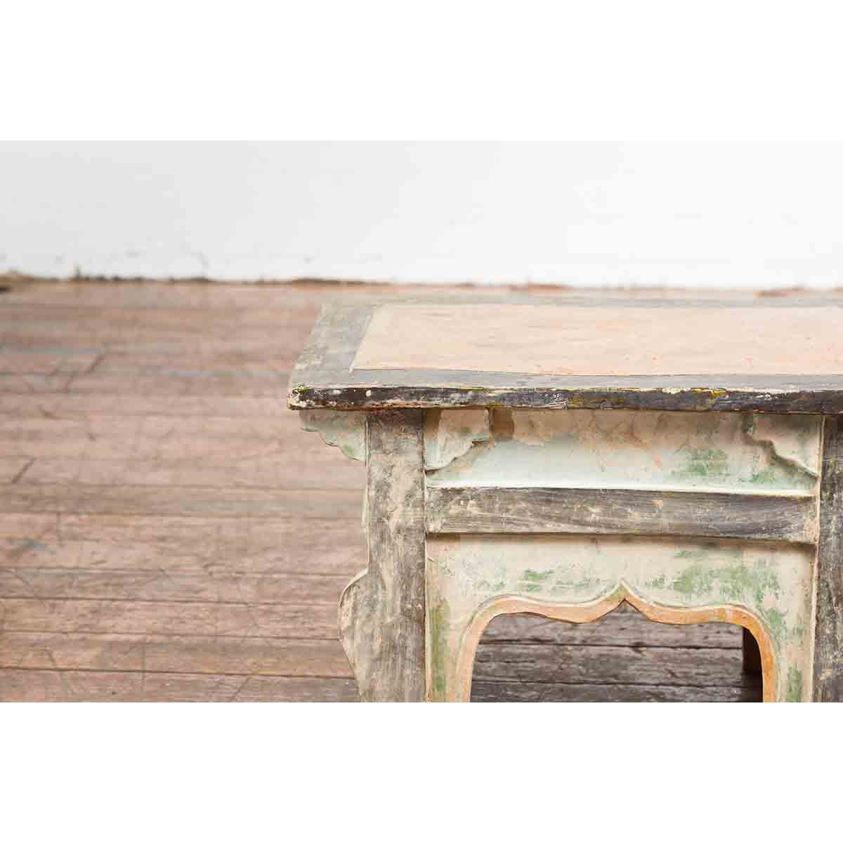 Petite Ming Dynasty Glazed Pedestal with Polychrome Finish-5. Asian & Chinese Furniture, Art, Antiques, Vintage Home Décor for sale at FEA Home