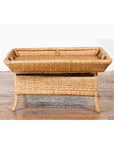 Vintage Burmese Rattan and Bamboo Coffee Table with Tray Top-12. Asian & Chinese Furniture, Art, Antiques, Vintage Home Décor for sale at FEA Home
