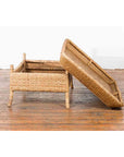 Vintage Burmese Rattan and Bamboo Coffee Table with Tray Top-4. Asian & Chinese Furniture, Art, Antiques, Vintage Home Décor for sale at FEA Home
