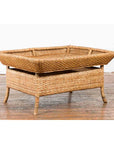 Vintage Burmese Rattan and Bamboo Coffee Table with Tray Top-2. Asian & Chinese Furniture, Art, Antiques, Vintage Home Décor for sale at FEA Home