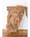 Pair of Qing Dynasty Hand-Carved Wooden Temple Corbels with Deer Motifs-5. Asian & Chinese Furniture, Art, Antiques, Vintage Home Décor for sale at FEA Home