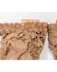 Pair of Qing Dynasty Hand-Carved Wooden Temple Corbels with Deer Motifs-8. Asian & Chinese Furniture, Art, Antiques, Vintage Home Décor for sale at FEA Home