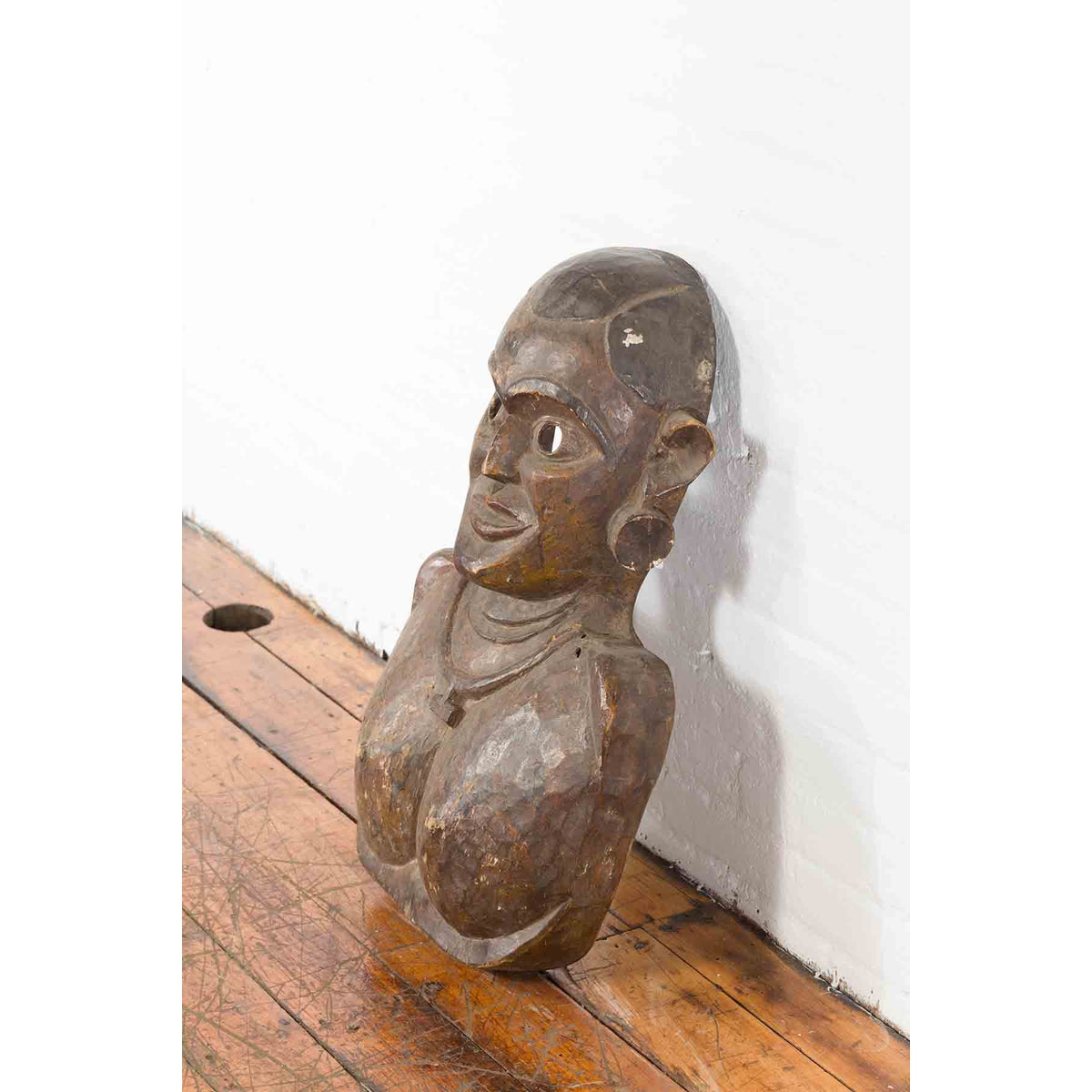 Indian 19th Century Ceremonial Wooden Mask-7. Asian & Chinese Furniture, Art, Antiques, Vintage Home Décor for sale at FEA Home