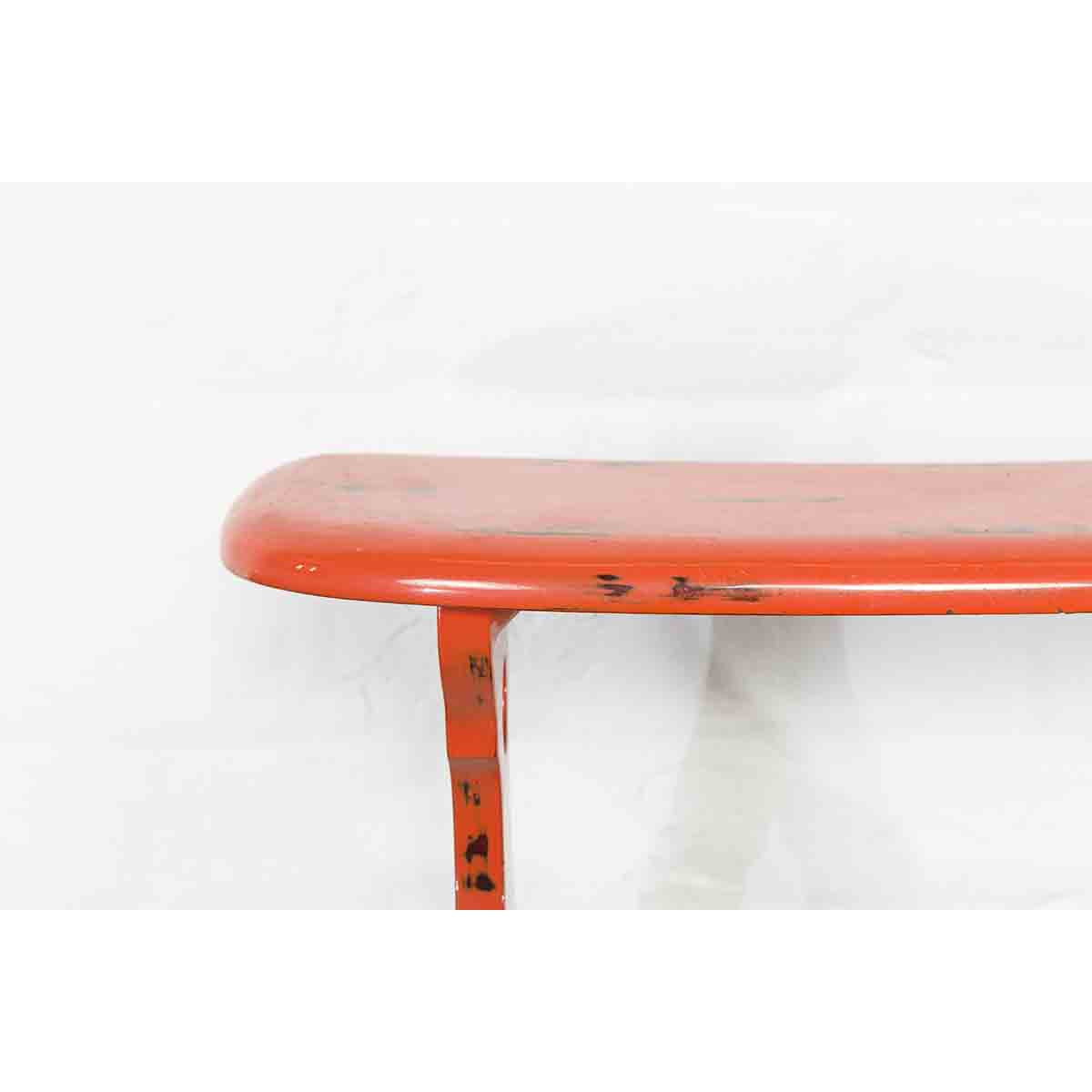 Japanese Taish0 Period Negora Lacquer Arm Stool with Cinnabar Color-3. Asian & Chinese Furniture, Art, Antiques, Vintage Home Décor for sale at FEA Home