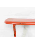 Japanese Taish0 Period Negora Lacquer Arm Stool with Cinnabar Color-3. Asian & Chinese Furniture, Art, Antiques, Vintage Home Décor for sale at FEA Home