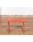 Japanese Taish0 Period Negora Lacquer Arm Stool with Cinnabar Color-9. Asian & Chinese Furniture, Art, Antiques, Vintage Home Décor for sale at FEA Home