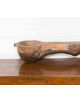 Antique Indian Wooden Hanging Ladle with Rustic Patina and Scrolling Motifs-7. Asian & Chinese Furniture, Art, Antiques, Vintage Home Décor for sale at FEA Home