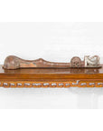 Antique Indian Wooden Hanging Ladle with Rustic Patina and Scrolling Motifs-9. Asian & Chinese Furniture, Art, Antiques, Vintage Home Décor for sale at FEA Home