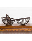Indian Vintage Spherical Iron Light Fixture with Concentric Rings and Patina-11. Asian & Chinese Furniture, Art, Antiques, Vintage Home Décor for sale at FEA Home