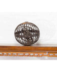 Indian Vintage Spherical Iron Light Fixture with Concentric Rings and Patina-3. Asian & Chinese Furniture, Art, Antiques, Vintage Home Décor for sale at FEA Home