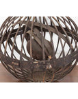 Indian Vintage Spherical Iron Light Fixture with Concentric Rings and Patina-6. Asian & Chinese Furniture, Art, Antiques, Vintage Home Décor for sale at FEA Home