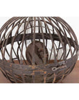 Indian Vintage Spherical Iron Light Fixture with Concentric Rings and Patina-9. Asian & Chinese Furniture, Art, Antiques, Vintage Home Décor for sale at FEA Home
