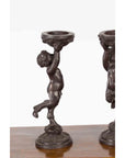 Pair of Bronze Greco-Roman Style Satyr Candle Holders-13. Asian & Chinese Furniture, Art, Antiques, Vintage Home Décor for sale at FEA Home