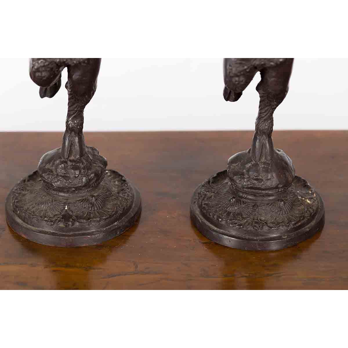 Pair of Bronze Greco-Roman Style Satyr Candle Holders-15. Asian & Chinese Furniture, Art, Antiques, Vintage Home Décor for sale at FEA Home