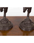Pair of Bronze Greco-Roman Style Satyr Candle Holders-15. Asian & Chinese Furniture, Art, Antiques, Vintage Home Décor for sale at FEA Home