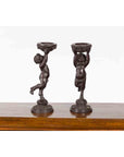 Pair of Bronze Greco-Roman Style Satyr Candle Holders-12. Asian & Chinese Furniture, Art, Antiques, Vintage Home Décor for sale at FEA Home