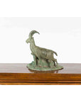 Vintage Lost Wax Cast Bronze Family of Ibex Sculpture with Verde Patina-12. Asian & Chinese Furniture, Art, Antiques, Vintage Home Décor for sale at FEA Home