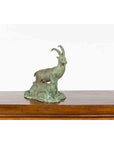Vintage Lost Wax Cast Bronze Family of Ibex Sculpture with Verde Patina-8. Asian & Chinese Furniture, Art, Antiques, Vintage Home Décor for sale at FEA Home
