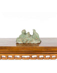 Contemporary Lost Wax Cast Bronze Sea Lion Sculpted Group with Verde Patina-4. Asian & Chinese Furniture, Art, Antiques, Vintage Home Décor for sale at FEA Home