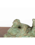 Contemporary Lost Wax Cast Bronze Sea Lion Sculpted Group with Verde Patina-5. Asian & Chinese Furniture, Art, Antiques, Vintage Home Décor for sale at FEA Home