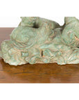 Contemporary Lost Wax Cast Bronze Sea Lion Sculpted Group with Verde Patina-7. Asian & Chinese Furniture, Art, Antiques, Vintage Home Décor for sale at FEA Home