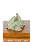 Contemporary Lost Wax Cast Bronze Sea Lion Sculpted Group with Verde Patina-8. Asian & Chinese Furniture, Art, Antiques, Vintage Home Décor for sale at FEA Home