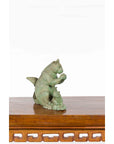 Vintage Lost Wax Cast Bronze Squirrel Family Sculpture with Verde Patina-6. Asian & Chinese Furniture, Art, Antiques, Vintage Home Décor for sale at FEA Home