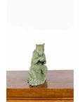 Vintage Lost Wax Cast Bronze Squirrel Family Sculpture with Verde Patina-7. Asian & Chinese Furniture, Art, Antiques, Vintage Home Décor for sale at FEA Home