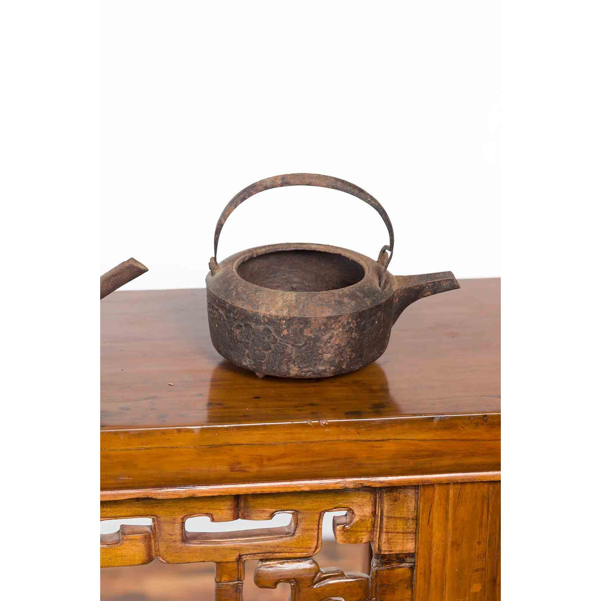 Japanese Meiji Period Late 19th Century Bronze Teapots with Weathered Patina-11. Asian & Chinese Furniture, Art, Antiques, Vintage Home Décor for sale at FEA Home