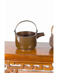 Japanese Meiji Period Late 19th Century Bronze Teapots with Weathered Patina-6. Asian & Chinese Furniture, Art, Antiques, Vintage Home Décor for sale at FEA Home