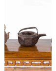 Japanese Meiji Period Late 19th Century Bronze Teapots with Weathered Patina-8. Asian & Chinese Furniture, Art, Antiques, Vintage Home Décor for sale at FEA Home