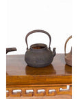 Japanese Meiji Period Late 19th Century Bronze Teapots with Weathered Patina-9. Asian & Chinese Furniture, Art, Antiques, Vintage Home Décor for sale at FEA Home