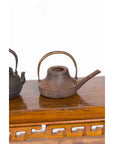 Japanese Meiji Period Late 19th Century Bronze Teapots with Weathered Patina-10. Asian & Chinese Furniture, Art, Antiques, Vintage Home Décor for sale at FEA Home