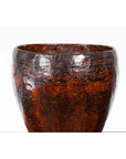 Thai Vintage Brown and Black Papier Mâché Basket with Floral Friezes-6. Asian & Chinese Furniture, Art, Antiques, Vintage Home Décor for sale at FEA Home