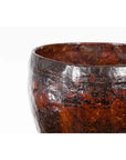 Thai Vintage Brown and Black Papier Mâché Basket with Floral Friezes-9. Asian & Chinese Furniture, Art, Antiques, Vintage Home Décor for sale at FEA Home