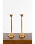Pair of Japanese Hinamatsuri Gold Lacquered Candleholders with Lotus Bobèches-11. Asian & Chinese Furniture, Art, Antiques, Vintage Home Décor for sale at FEA Home
