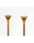 Pair of Japanese Hinamatsuri Gold Lacquered Candleholders with Lotus Bobèches-4. Asian & Chinese Furniture, Art, Antiques, Vintage Home Décor for sale at FEA Home