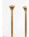 Pair of Japanese Hinamatsuri Gold Lacquered Candleholders with Lotus Bobèches-6. Asian & Chinese Furniture, Art, Antiques, Vintage Home Décor for sale at FEA Home