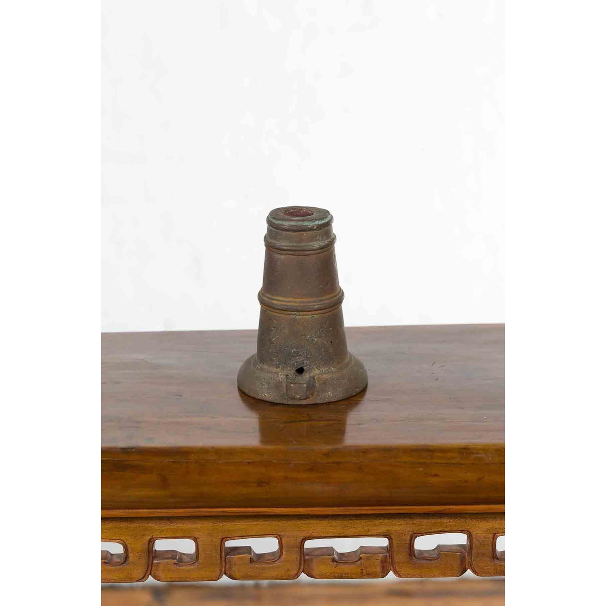Indian Antique Smelting Pot with Back Handle, Front Spout and Weathered Patina-8. Asian & Chinese Furniture, Art, Antiques, Vintage Home Décor for sale at FEA Home