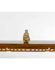Petite Thai Verde and Gilded Statuette of a Seated Monk Holding a Conch Shell-6. Asian & Chinese Furniture, Art, Antiques, Vintage Home Décor for sale at FEA Home