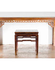 Chinese Ming Dynasty Style Vintage Lamp Table with Humpback Stretchers-13. Asian & Chinese Furniture, Art, Antiques, Vintage Home Décor for sale at FEA Home