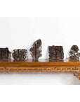 Set of Five Vintage Indonesian Copper Batik Textile Floral Printing Blocks-14. Asian & Chinese Furniture, Art, Antiques, Vintage Home Décor for sale at FEA Home