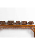 Five Vintage Indonesian Copper Batik Textile Floral Printing Blocks with Handles-2. Asian & Chinese Furniture, Art, Antiques, Vintage Home Décor for sale at FEA Home