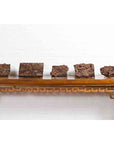 Five Vintage Indonesian Copper Batik Textile Floral Printing Blocks with Handles-8. Asian & Chinese Furniture, Art, Antiques, Vintage Home Décor for sale at FEA Home