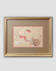 19th Century Japanese Woodblock Print Depicting a Ceremonial Tassel and Fan-2. Asian & Chinese Furniture, Art, Antiques, Vintage Home Décor for sale at FEA Home