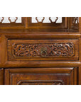 Chinese Early 20th Century Bookcase with Open Shelves, Drawer and Carved Doors-13. Asian & Chinese Furniture, Art, Antiques, Vintage Home Décor for sale at FEA Home