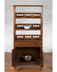 Chinese Early 20th Century Bookcase with Open Shelves, Drawer and Carved Doors-4. Asian & Chinese Furniture, Art, Antiques, Vintage Home Décor for sale at FEA Home