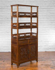 Chinese Early 20th Century Bookcase with Open Shelves, Drawer and Carved Doors-2. Asian & Chinese Furniture, Art, Antiques, Vintage Home Décor for sale at FEA Home